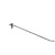 Крючок торговый (одинарный) на балку длинной 400мм диам 6мм "блестящий цинк"